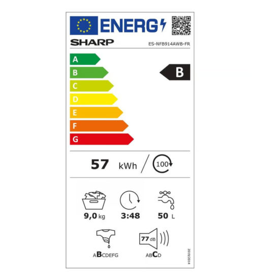 Sharp ESNFB914AWB Lave-linge – Image 3